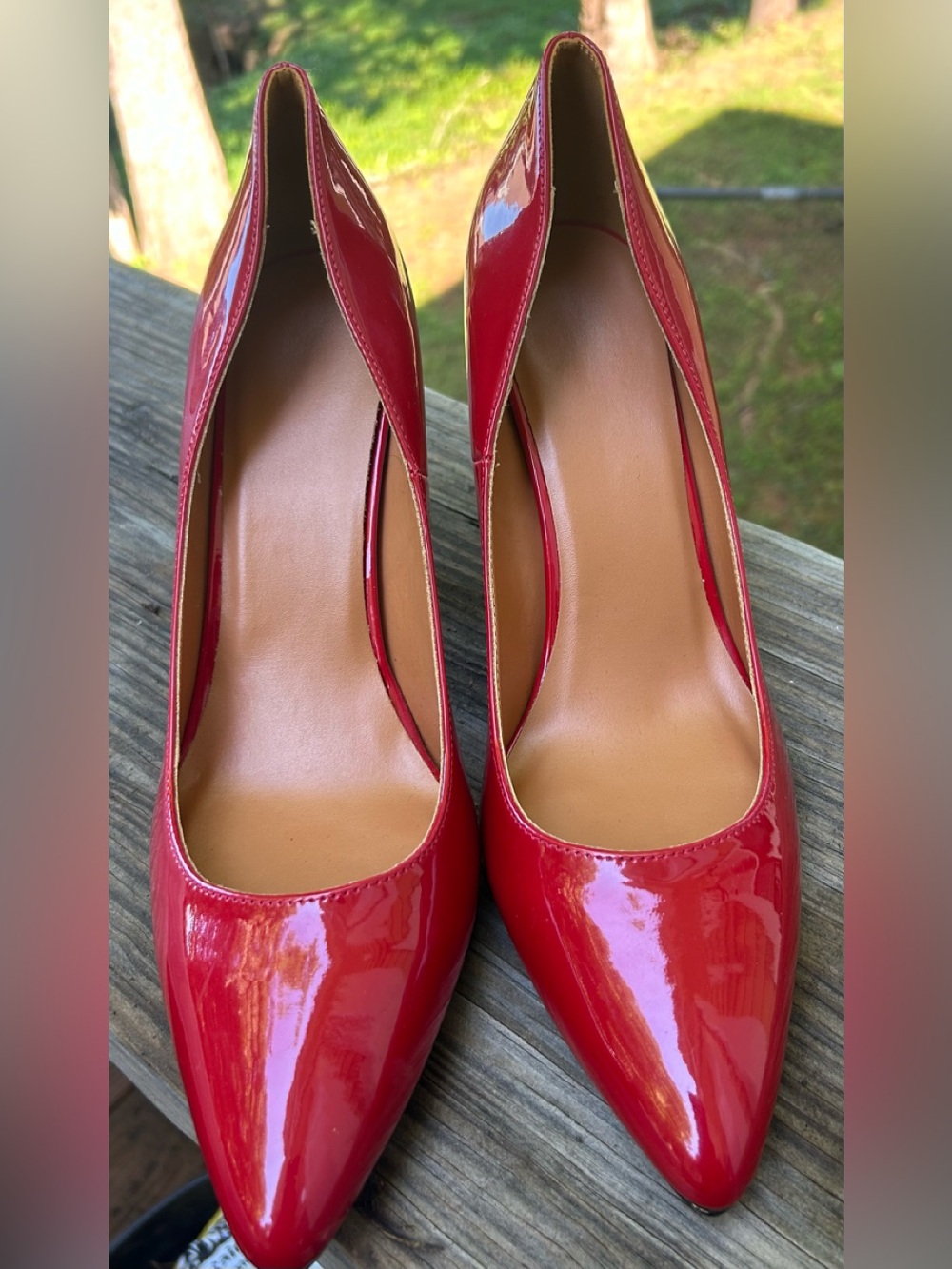 Classic Red Patent Pointed-Toe Women's Pumps